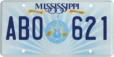 MS license plate ABO621