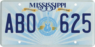 MS license plate ABO625