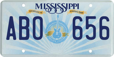 MS license plate ABO656