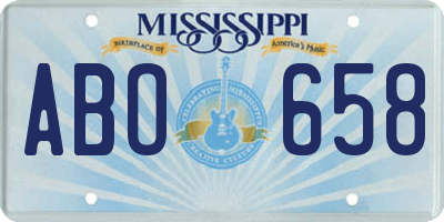 MS license plate ABO658