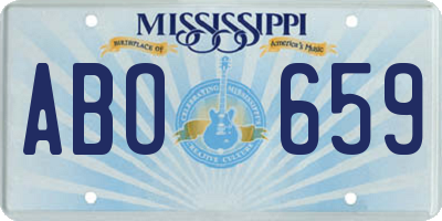 MS license plate ABO659