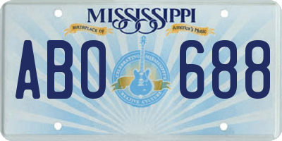 MS license plate ABO688