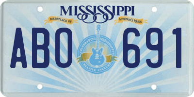 MS license plate ABO691