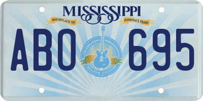 MS license plate ABO695