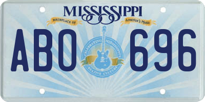 MS license plate ABO696