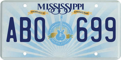 MS license plate ABO699