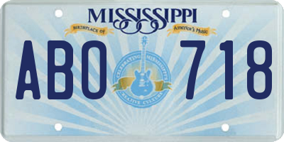 MS license plate ABO718