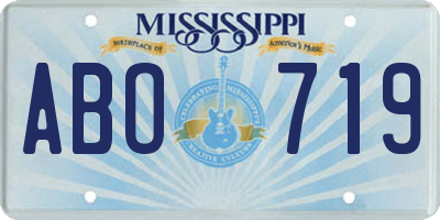 MS license plate ABO719