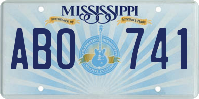 MS license plate ABO741