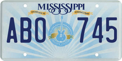 MS license plate ABO745