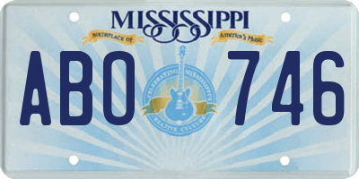 MS license plate ABO746