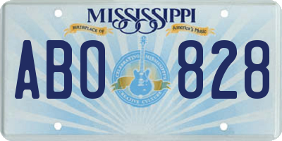 MS license plate ABO828