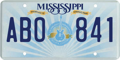 MS license plate ABO841