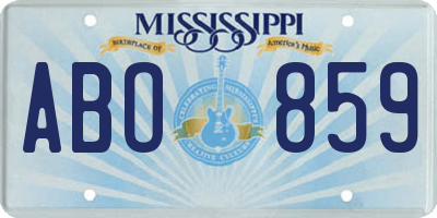 MS license plate ABO859