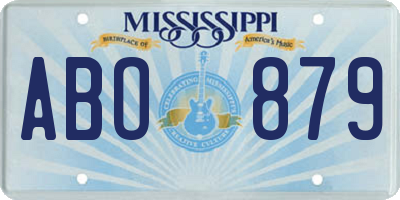 MS license plate ABO879