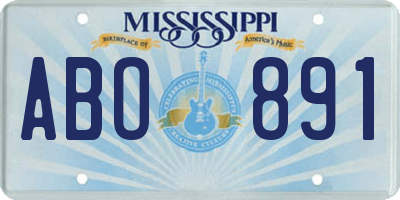 MS license plate ABO891