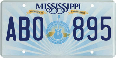 MS license plate ABO895