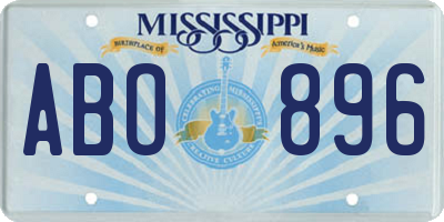 MS license plate ABO896