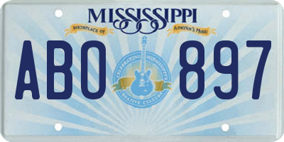 MS license plate ABO897