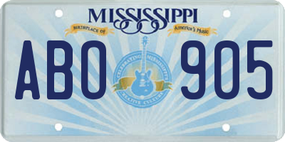 MS license plate ABO905