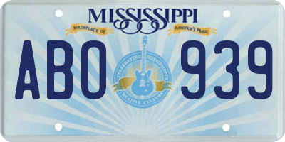 MS license plate ABO939