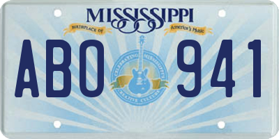 MS license plate ABO941