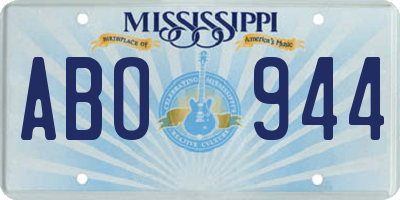 MS license plate ABO944