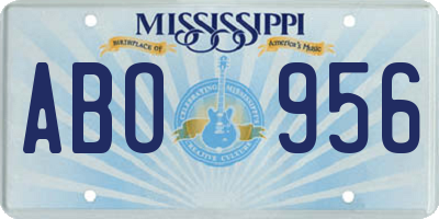 MS license plate ABO956