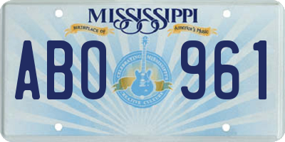 MS license plate ABO961