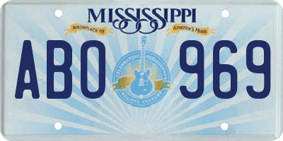 MS license plate ABO969