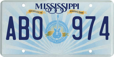 MS license plate ABO974