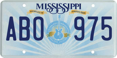 MS license plate ABO975