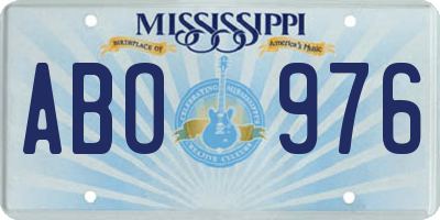 MS license plate ABO976