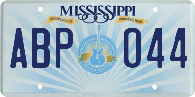 MS license plate ABP044