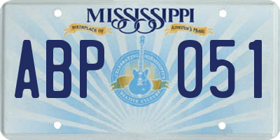 MS license plate ABP051