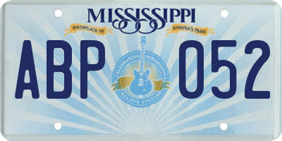 MS license plate ABP052