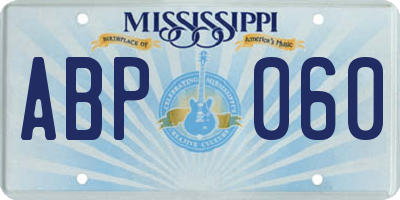 MS license plate ABP060