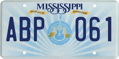 MS license plate ABP061