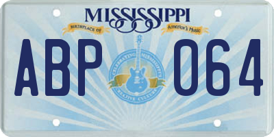 MS license plate ABP064