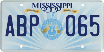 MS license plate ABP065