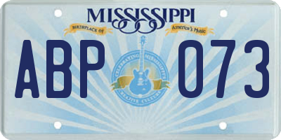 MS license plate ABP073