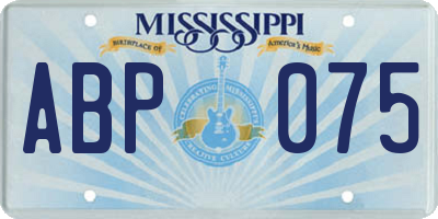 MS license plate ABP075