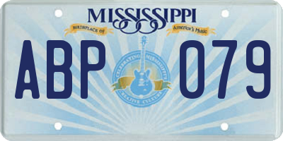 MS license plate ABP079