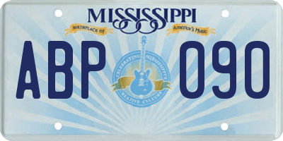 MS license plate ABP090