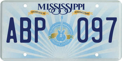 MS license plate ABP097