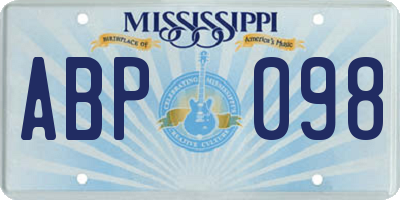 MS license plate ABP098