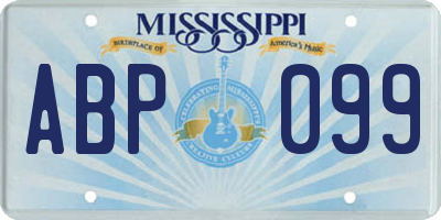 MS license plate ABP099