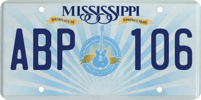 MS license plate ABP106