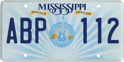 MS license plate ABP112