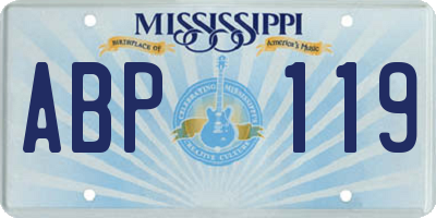 MS license plate ABP119